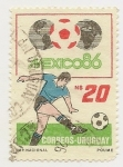 Stamps : America : Uruguay :  Copa de Mundo México 86