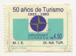 Sellos de America - Uruguay -  50 Años de Turismo