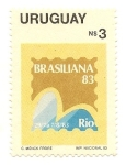 Stamps : America : Uruguay :  Brasiliana 83
