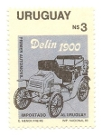 Stamps : America : Uruguay :  Primer Automovil Importado al Uruguay Delin 1900