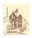 Sellos de America - Uruguay -  El Matrero