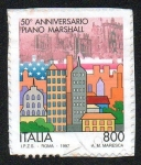 Stamps Italy -  50 Aniversario del Plan Marshal