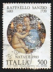 Stamps Italy -  Navidad 1983 - Raffaelo Sanzio