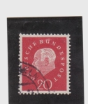 Stamps Germany -  Theodoer Heuss