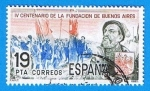 Sellos de Europa - Espa�a -  IV centenario de la fundacion de Buenos Aires ( Juan de Garay 9