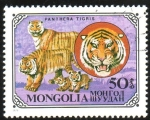 Sellos de Asia - Mongolia -  Tigre