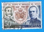 Stamps Spain -  Centenario del cuerpo de abogados del Estado ( Alfonso XII y Juan Carlos I )