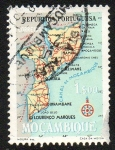 Stamps Mozambique -  Mapa