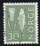 Stamps Norway -  Pez y trigo