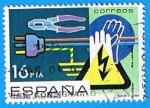 Stamps Spain -  Prevencio de accidentes laborables (Descargas electricas )