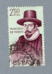 Stamps Spain -  Francisco de Toledo (repetido)