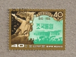 Stamps North Korea -  40 Aniv. de la liberación