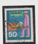 Stamps Germany -  Accidente en carretera