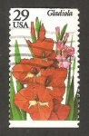Stamps United States -  flor, gladiolo