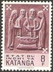 Stamps Africa - Democratic Republic of the Congo -  Katanga - Arte indígena