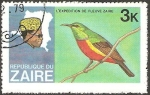 Stamps Africa - Democratic Republic of the Congo -  Zaire - expedición por el río zaire, presidente mobutu, pájaro