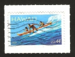 Stamps : America : United_States :  4206 - 50 Anivº del Estado de Hawai, surf y canoa