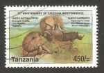 Sellos de Africa - Tanzania -  40 anivº de la independencia, parques nacionales y animales