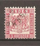 Stamps : Europe : Germany :  Baden./ Gran Ducado./ Fondo Blanco.