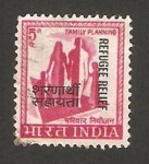 Stamps India -  plan familiar, ayuda al refugiado