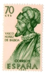 Stamps : Europe : Spain :  ESPAÑA - Forjadores de América Vasco Nuñez de Balboa 