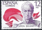 Stamps Spain -  2490 América-España. Simón Bolívar.