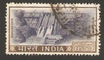 Stamps India -  embalse de bakhra en punjab