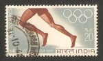 Stamps : Asia : India :  olimpiadas de México 1968, atletismo