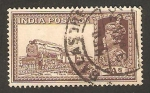 Stamps India -  efigie de george V y correo por tren 