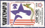 Sellos de America - Guatemala -  GUATEMALA Bicentenario EEUU 0.20 aéreo (1)