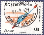 Stamps : America : Bolivia :  BOLIVIA Avión FAB 4.50
