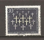 Stamps Germany -  Cincuentenario de la Organizacion de tumbas militares.