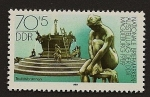 Stamps Germany -  Exposición de sellos de la RDA  1989 Magdeburg - Fuente del diablo