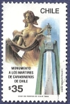 Stamps Chile -  CHILE Mártires de Carabineros 35