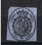 Stamps : Europe : Spain :  Edifil  38  Escudo de España   "  En onzas y libras, el peso máximo a franquear con cada uno "