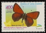 Stamps Equatorial Guinea -  Mariposas - Manto de cobre - museo ciencias naturales - Madrid