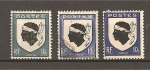 Stamps France -  Escudos / Corcega / Tres variedades de color e Impresion.
