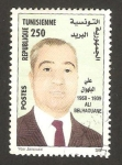 Stamps Tunisia -  ali belhaquane, político