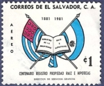 Stamps El Salvador -  EL SALVADOR Registro de la propiedad 1 aéreo