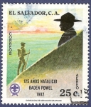 Sellos de America - El Salvador -  EL SALVADOR Banden Powell scout 25 aéreo
