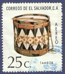 Sellos de America - El Salvador -  EL SALVADOR Tambor 25 aéreo