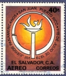 Stamps America - El Salvador -  EL SALVADOR Juegos panamericanos 40 aéreo