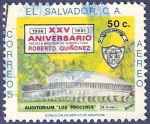 Sellos de America - El Salvador -  EL SALVADOR Escuela Roberto Quiñonez 50 aéreo