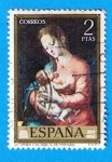 Stamps Spain -  1966  La Virjen con los niños Jesus y Juan