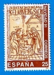 Stamps : Europe : Spain :  nº 3142  Navidad 1090 ( nacimiento de Cristo )