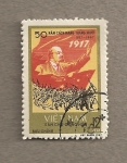 Stamps Vietnam -  50 Aniv. revolución soviética