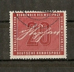 Stamps : Europe : Germany :  125 aniversario del nacimiento de Heinrich von Stephan