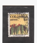Stamps Colombia -  Planta de café