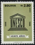 Stamps Bolivia -  Conmemoracion del XX Aniversario de la Unesco