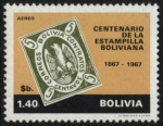 Sellos de America - Bolivia -  Centenario de la Estampilla Boliviana . Challa 1863. Condor 1867.